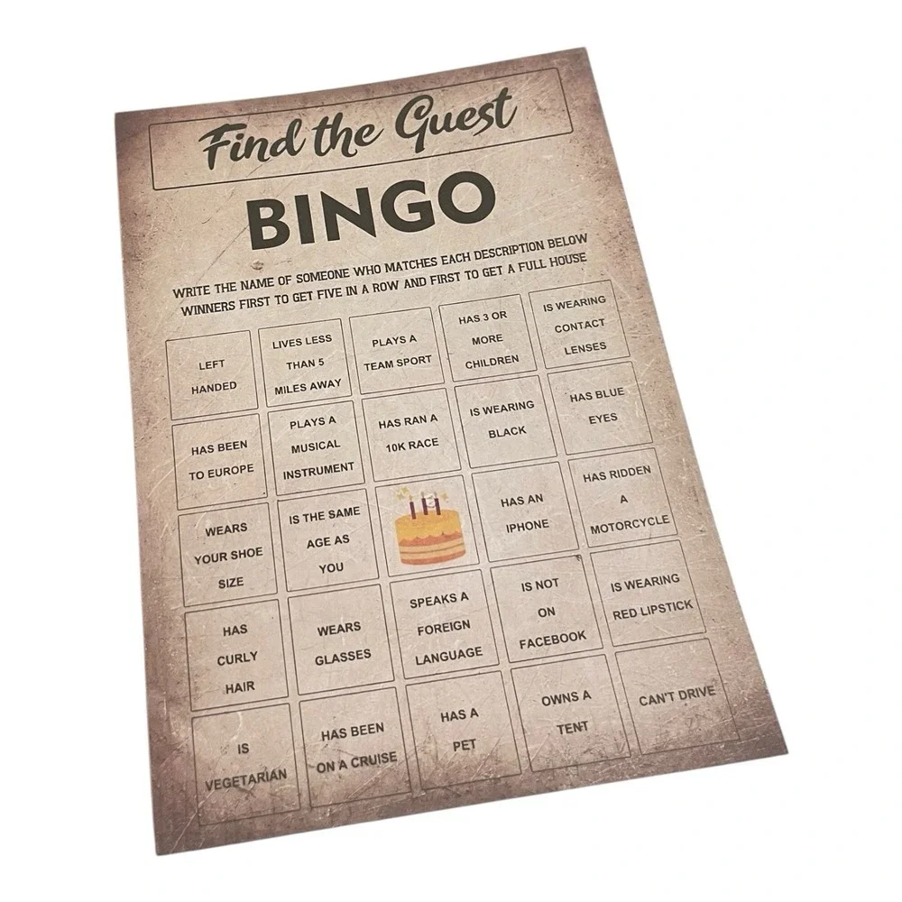 Born 1934 92nd Birthday Party Games 5x7